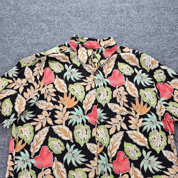 Batek Bay Hawaiian Shirt Mens Large Floral Button Up Beach Casual 100% Rayon - Picture 2 of 8